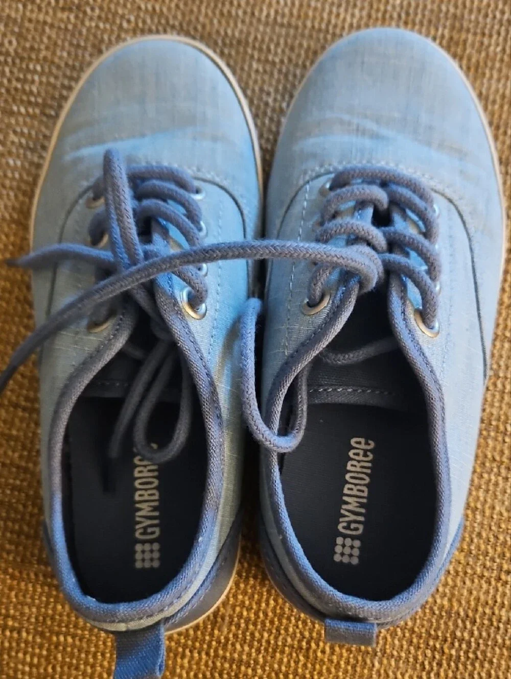 Gymboree Boys Blue Canvas Lace-Up Sneakers